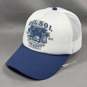 Del Sol Snap Back Hat Cap Trucker Foam Paradise Tropical Souvenir Casual Mens